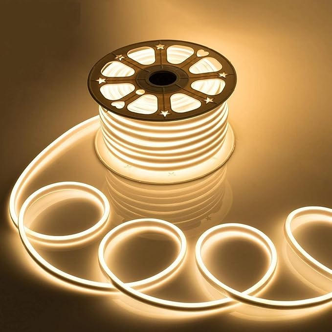 5 METER Neon Lights & 12V Adapter Silicone Flexible LED Strip Lights - W-White