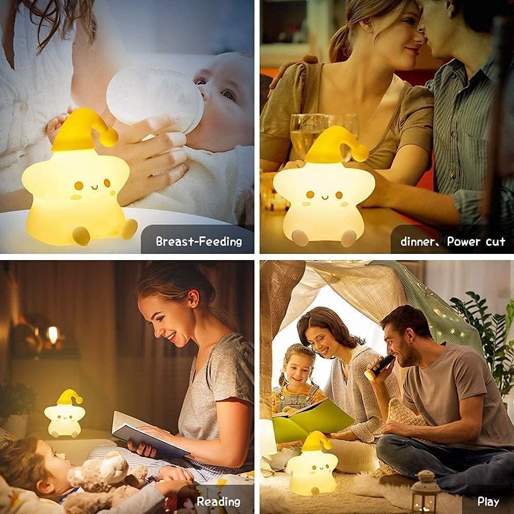 
                      
                        Star LED Night Lights Lamp Soft Silicone Touch & Rechargeable
                      
                    