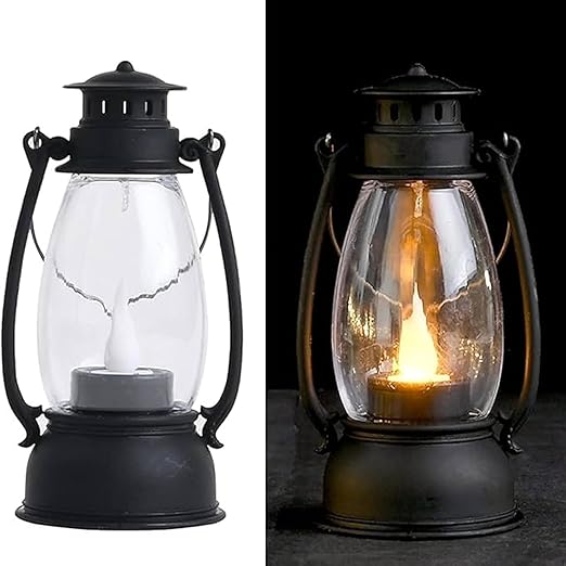 Lantern Lamp and Wall Hanging Candle Light Holder for Drawing Room,Home Decor Candle (Black, Pack of 1)