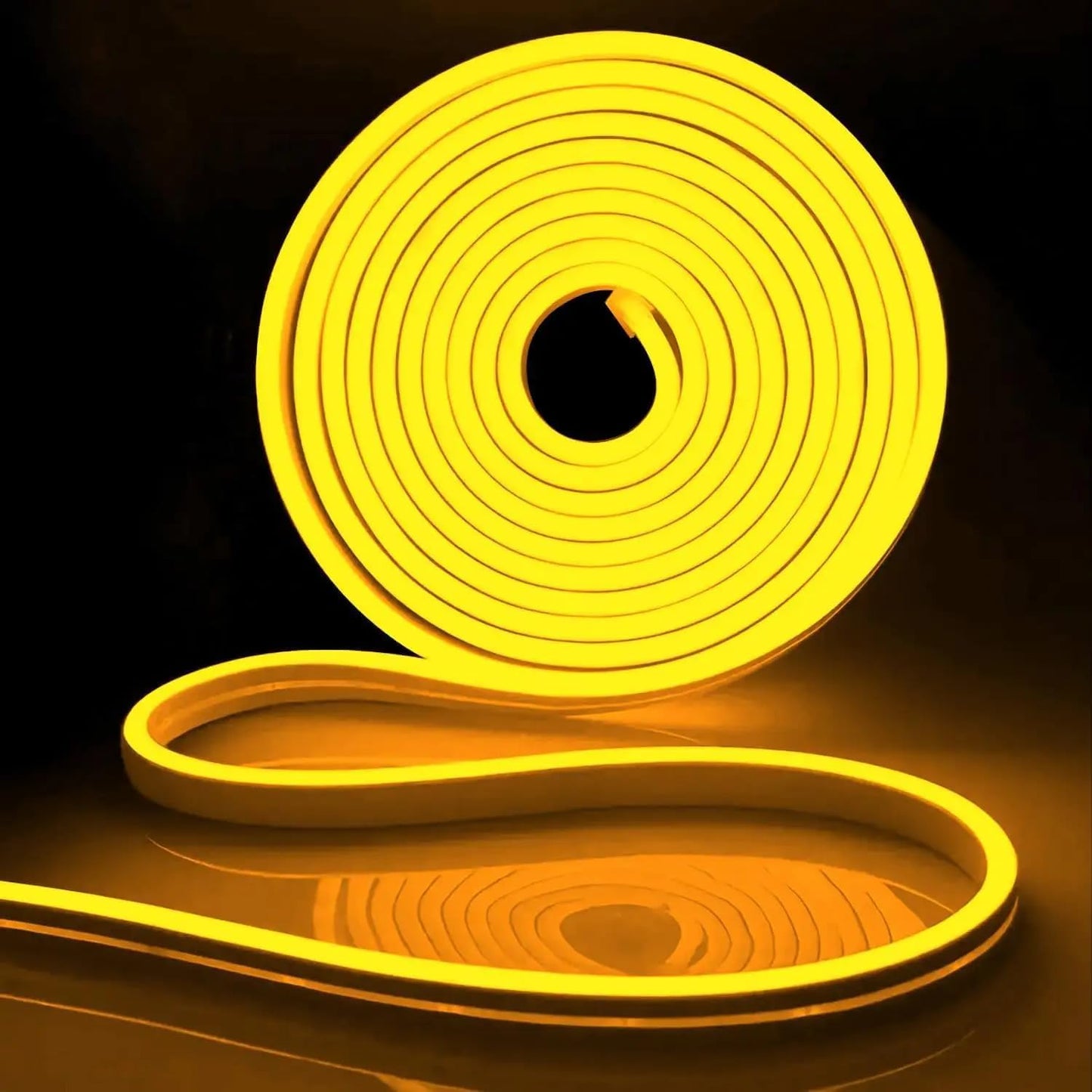 5 METER Neon Lights & 12V Adapter Silicone Flexible LED Strip Lights - Yellow
