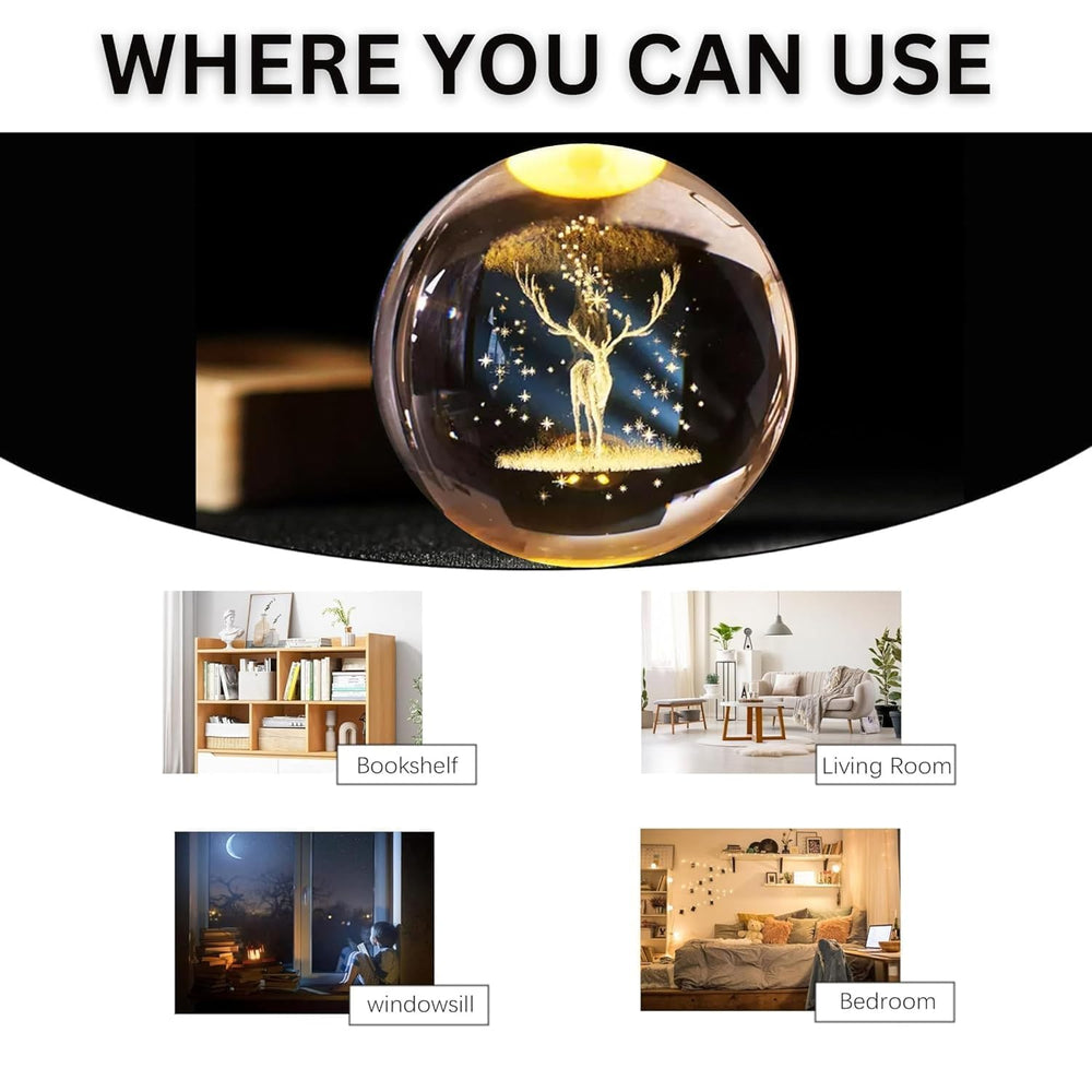 
                      
                        3D Crystal Wooden Base Raindeer Globe Night Lights
                      
                    