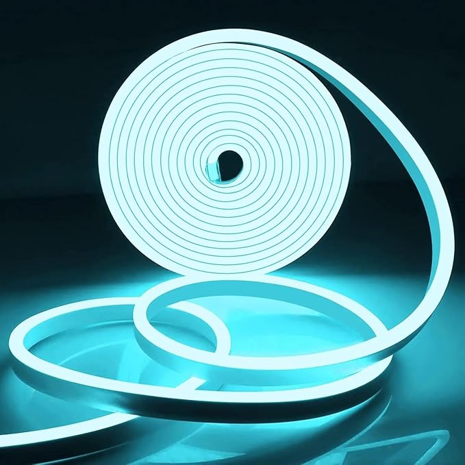 5 METER Neon Lights & 12V Adapter Silicone Flexible LED Strip Lights - ICE Blue