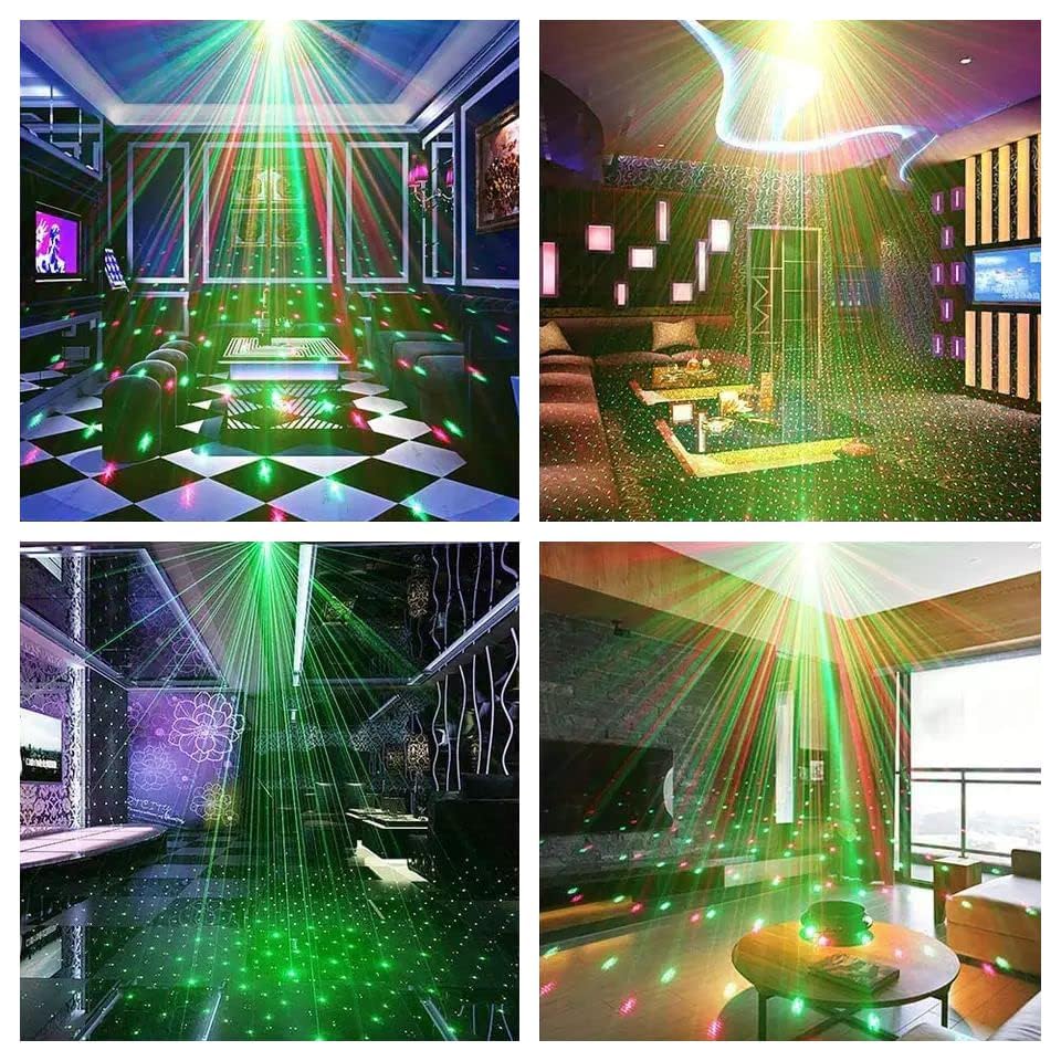 Mini Laser Projector Lights for Parties & DJ Stage Sound-Activated - Blue