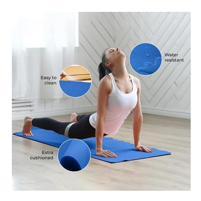 
                      
                        Premium TPE Yoga Mat for Men & Women | Non-Slip Exercise Mat| 4mm, 6mm/ 8mm Thick for Comfort & Joint Support | Ideal for Yoga, Pilates, Home Gym Workouts
                      
                    