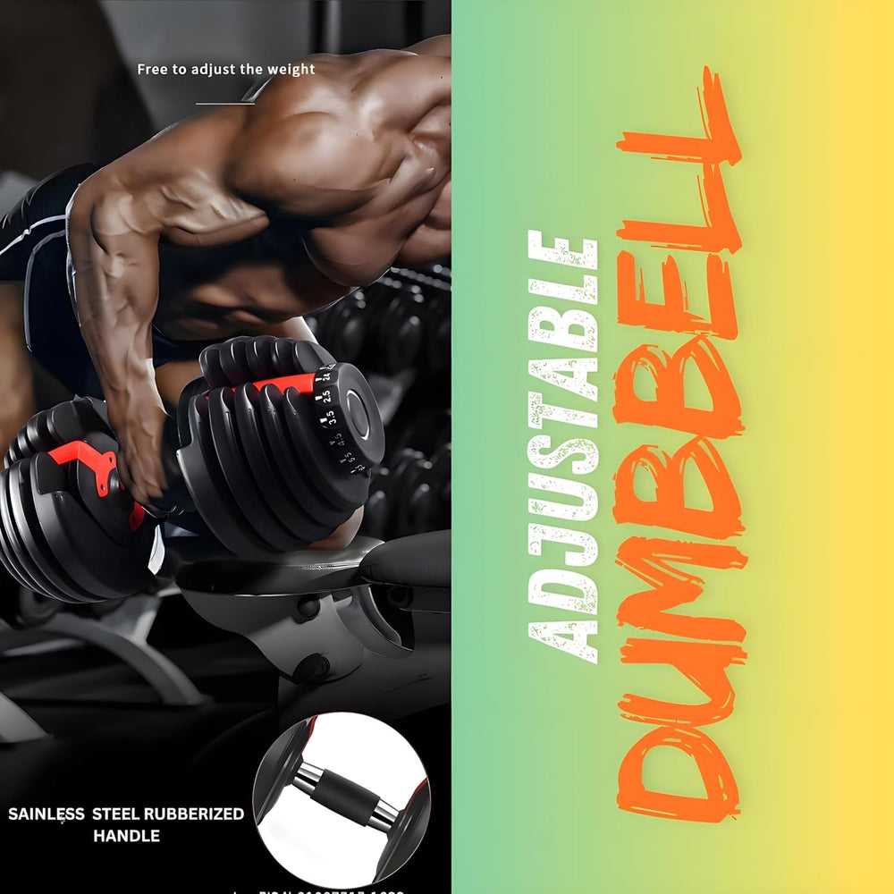
                      
                        Adjustable Dumbbell 2.5KG UPTO 24KG Enhanced 15-Points Safety Lock - Single
                      
                    