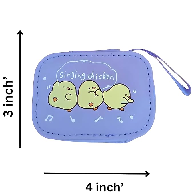 AirSky®Small Wallets for Women Coins Zipper Pocket Purse for Girls Kids Storage Bag Stylish Coin Pouch Bag Birthday Gift Return Gift Pack of 1 (Reactangular)