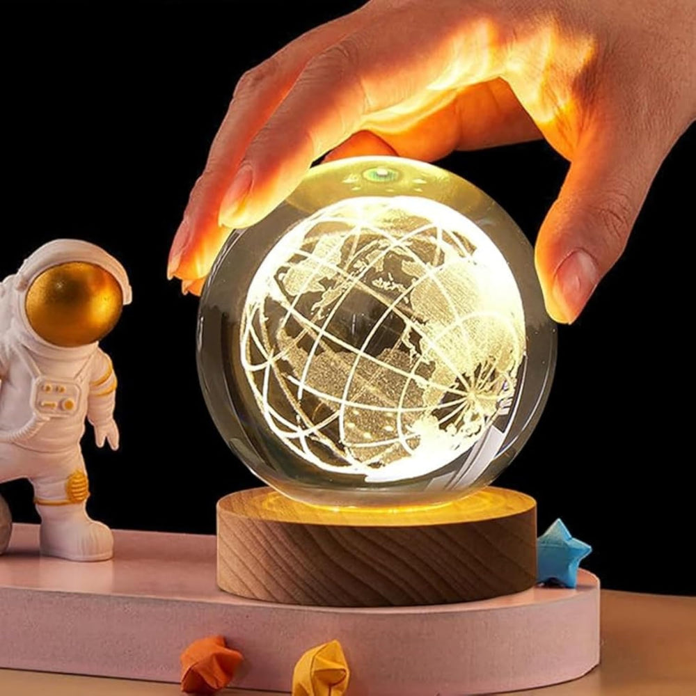
                      
                        3D Crystal Wooden Base Earth Globe Night Lights
                      
                    