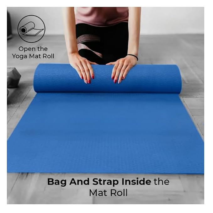 
                      
                        Premium TPE Yoga Mat for Men & Women | Non-Slip Exercise Mat| 4mm, 6mm/ 8mm Thick for Comfort & Joint Support | Ideal for Yoga, Pilates, Home Gym Workouts
                      
                    