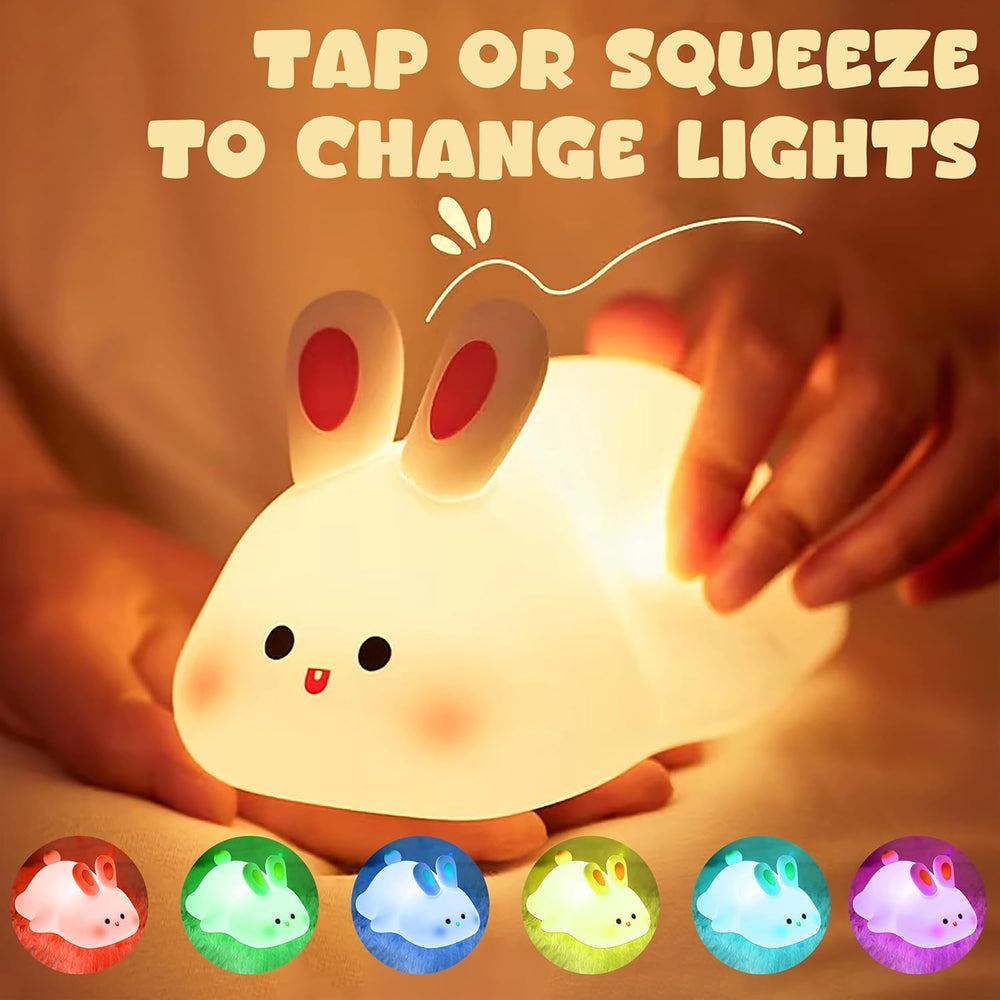 
                      
                        Sleeping Rabbit LED Night Lights Lamp Soft Silicone Touch & Rechargeable
                      
                    