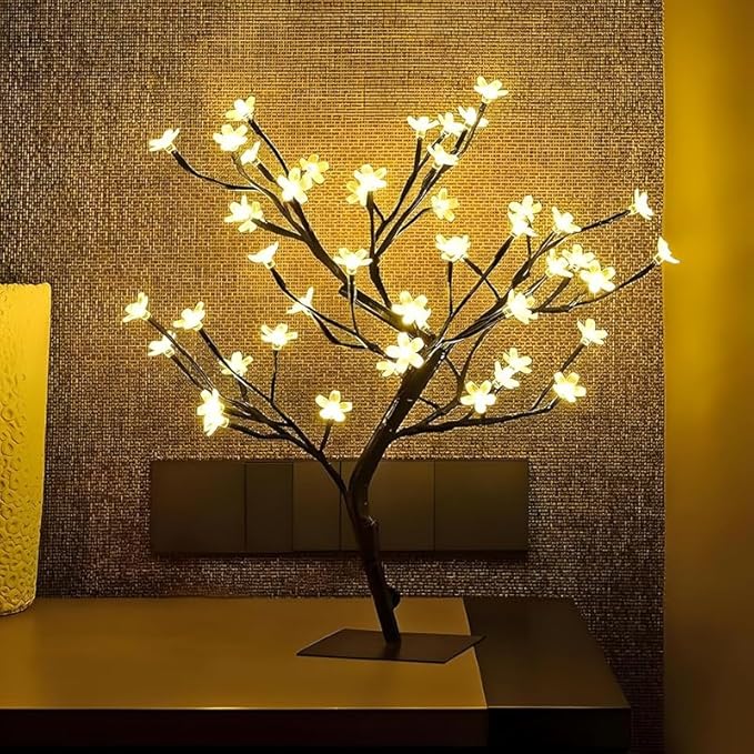 Bonsai LED Tree Night Lamp with 24 LED Lights - Warm White