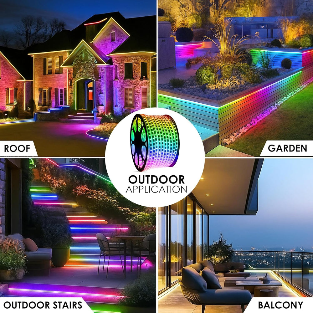 Premium Waterproof LED Strip Rope Lights for Home Décor 5M UPTO 90M - MULTICOLOR