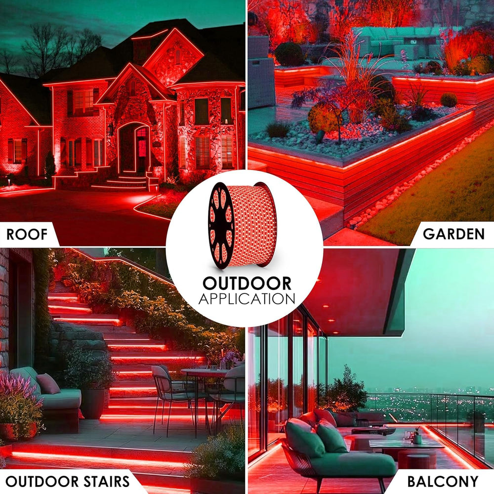 Premium Waterproof LED Strip Rope Lights for Home Décor 5M UPTO 90M - RED