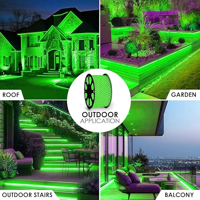 LED Strip Lights Waterproof Lighting for Interior Decoration & Events - Green