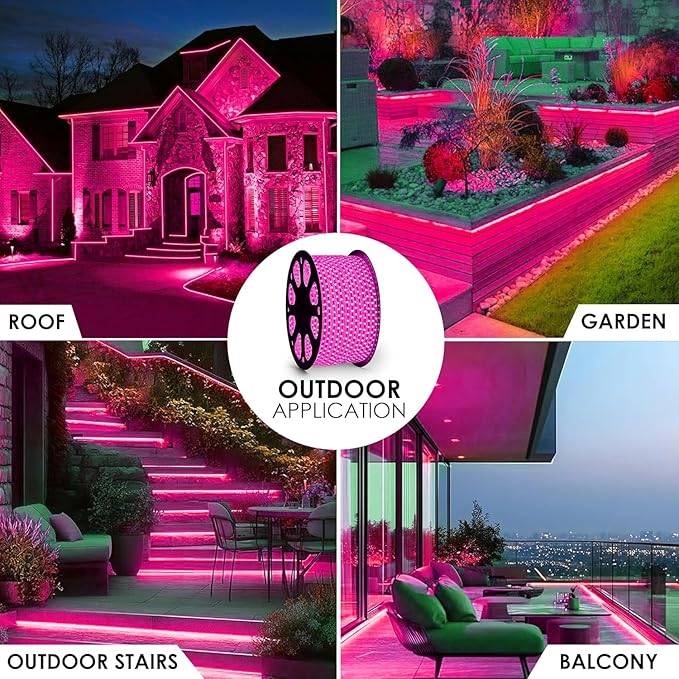 
                      
                        LED Strip Lights Waterproof Lighting for Interior Decoration & Events - Pink
                      
                    