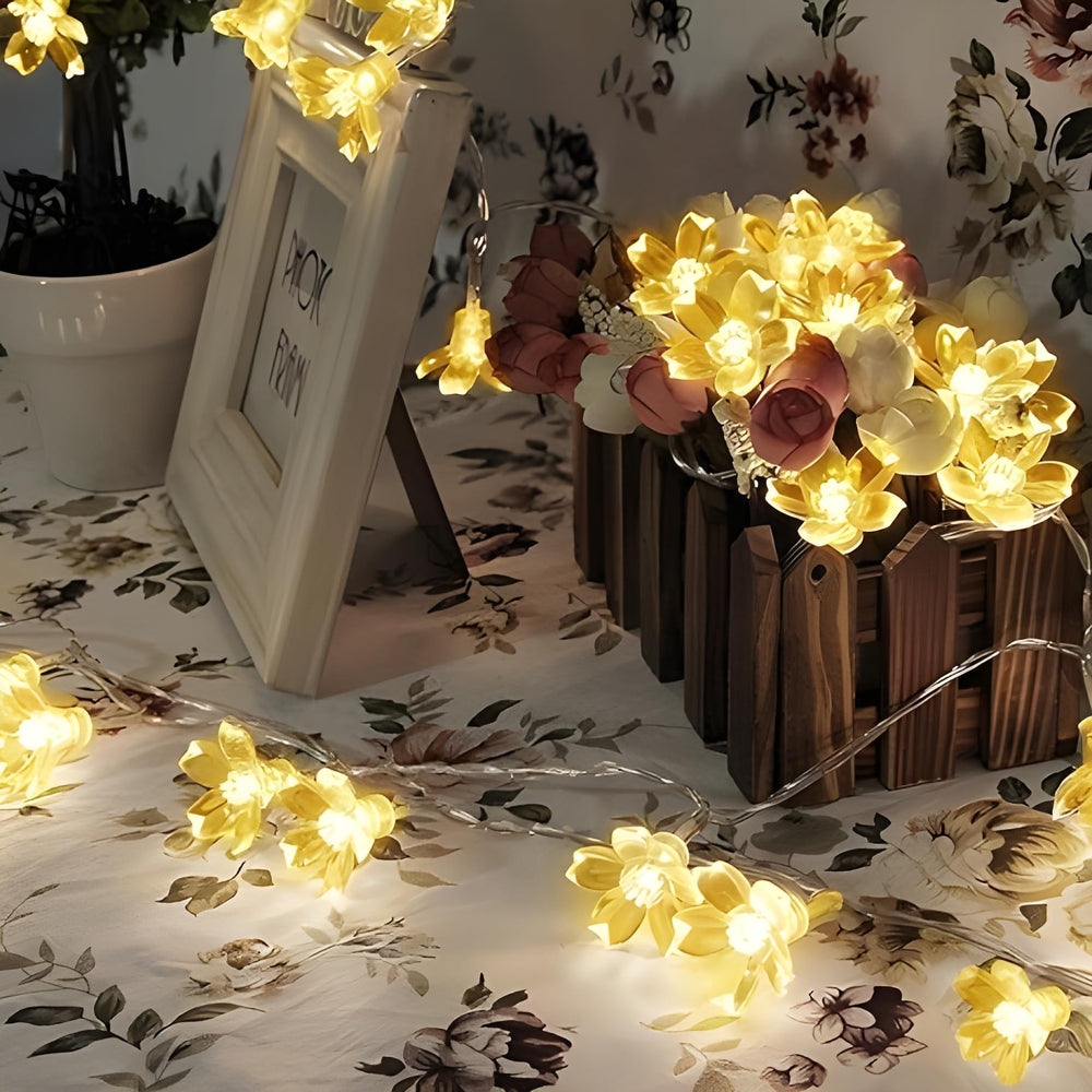 
                      
                        Warm White Silicon Flower String Lights – Decorative Fairy Lights for Home, Garden & Parties
                      
                    