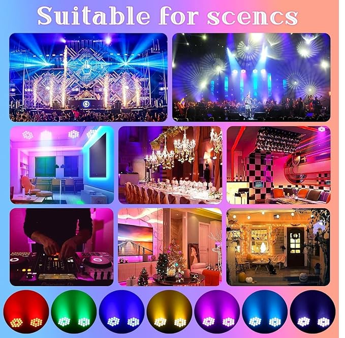 
                      
                        18LED PAR DJ Lights & Remote Control Ideal for Birthday & Home - Multi
                      
                    