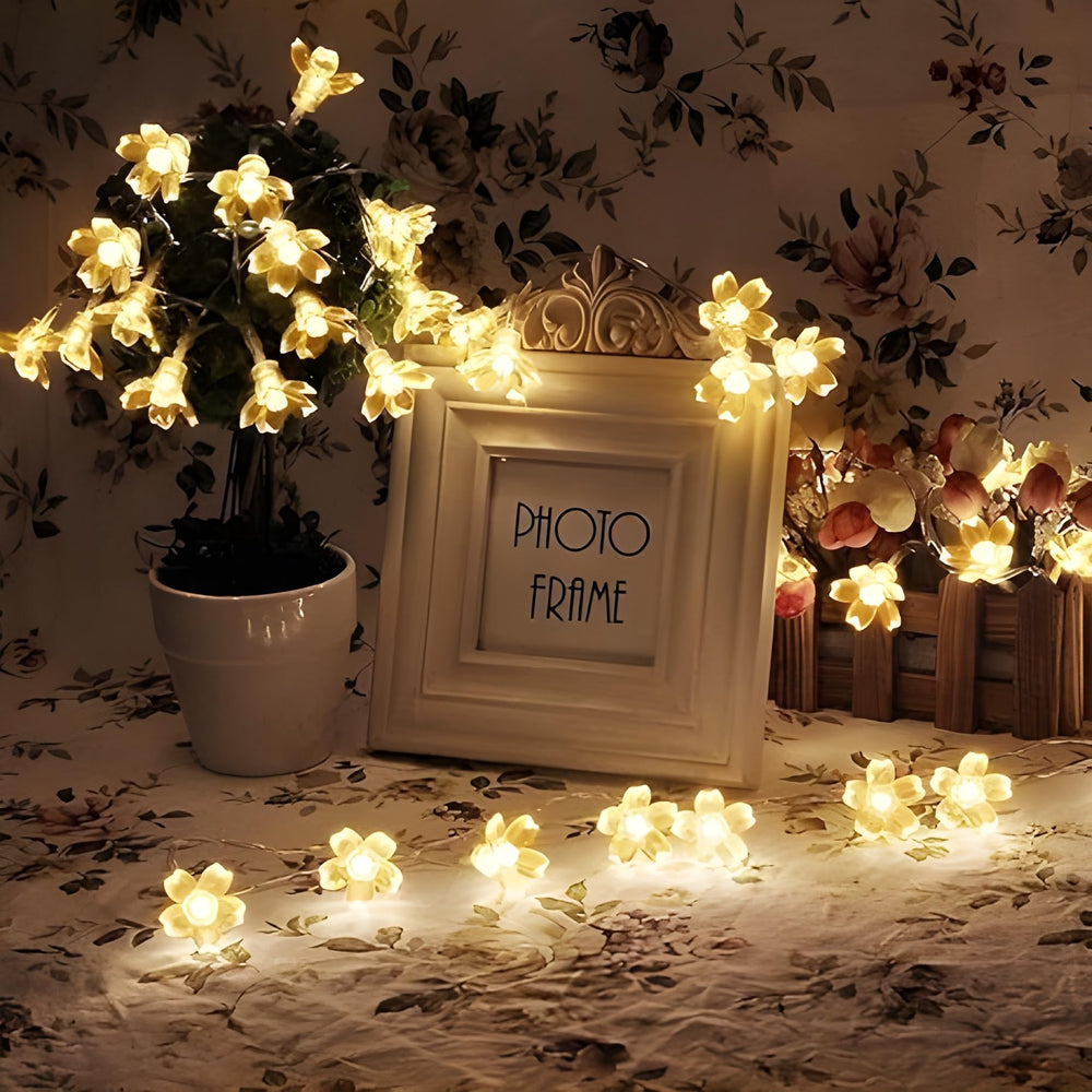 
                      
                        Warm White Silicon Flower String Lights – Decorative Fairy Lights for Home, Garden & Parties
                      
                    