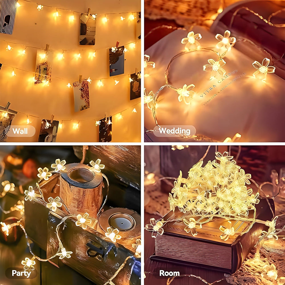 
                      
                        Warm White Silicon Flower String Lights – Decorative Fairy Lights for Home, Garden & Parties
                      
                    