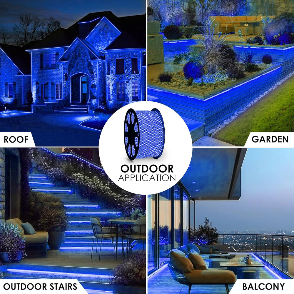 Premium Waterproof LED Strip Rope Lights for Home Décor 5M UPTO 90M - BLUE