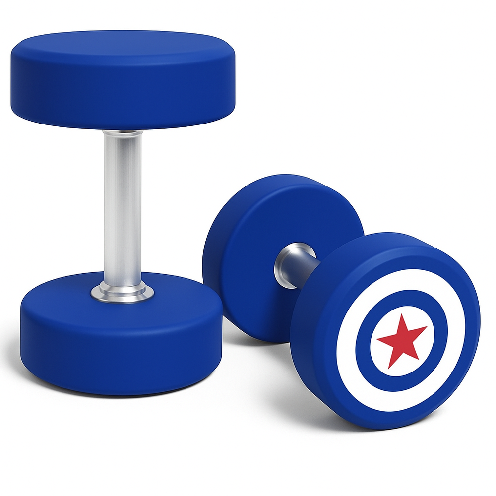 Captain America Dumbbells 2.5KG UPTO 12.5KG Set of 2 - Blue