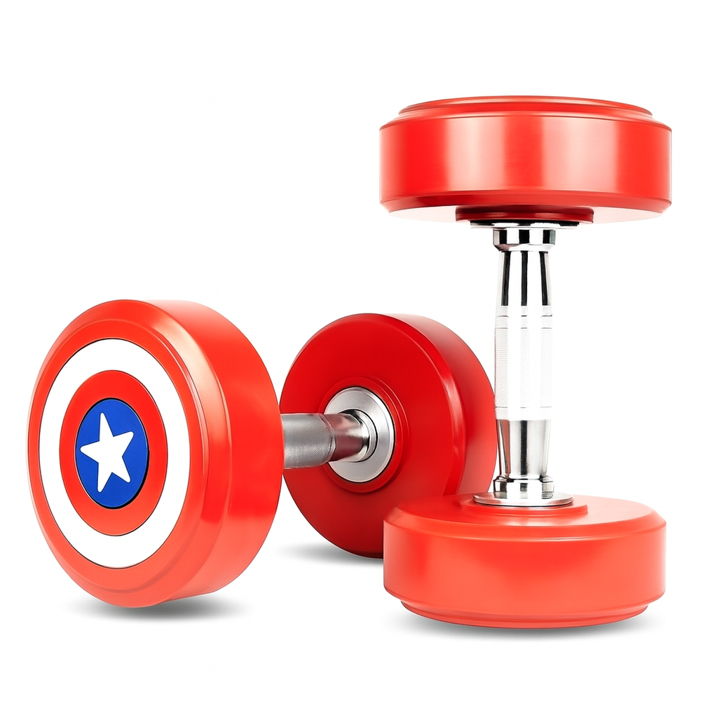 Captain America Dumbbells 2.5KG UPTO 12.5KG Set of 2 - Red