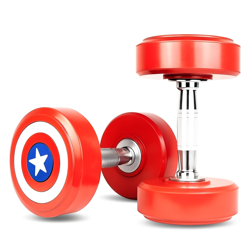 Captain America Dumbbells 2.5KG UPTO 12.5KG Set of 2 - Red