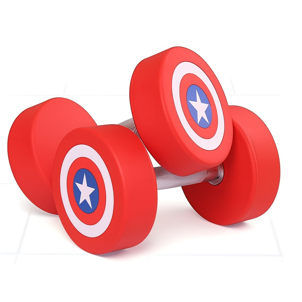 Captain America Dumbbells 2.5KG UPTO 12.5KG Set of 2 - Red