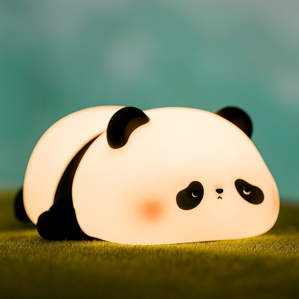 Sleeping Panda LED Night Lights Lamp Soft Silicone Touch & Rechargeable