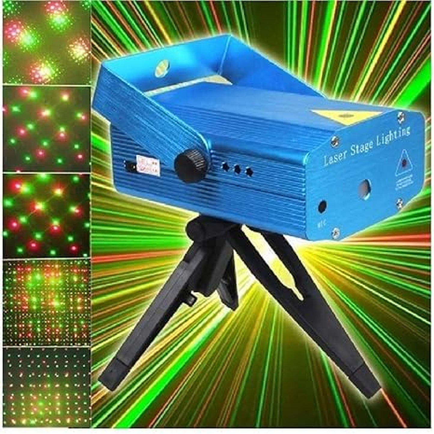 Mini Laser Projector Lights for Parties & DJ Stage Sound-Activated - Blue