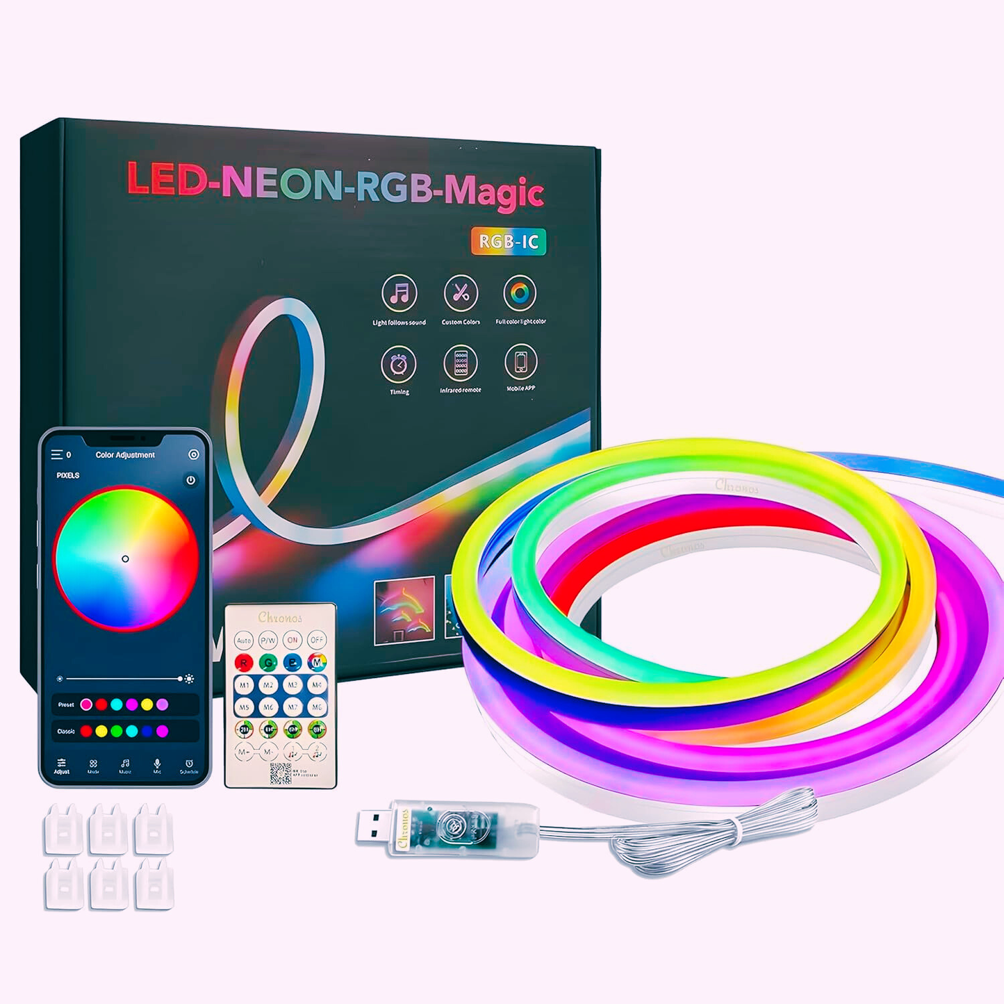 LED Neon Lights RGB Magic Remote & App Control - 5 METER