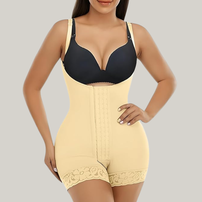 Tummy Control Body Shaper with Thigh Compression