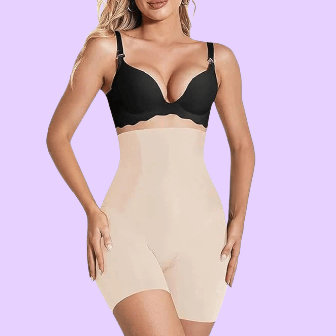 Kavyara All Day Highwaist Thigh Shaper - Beige