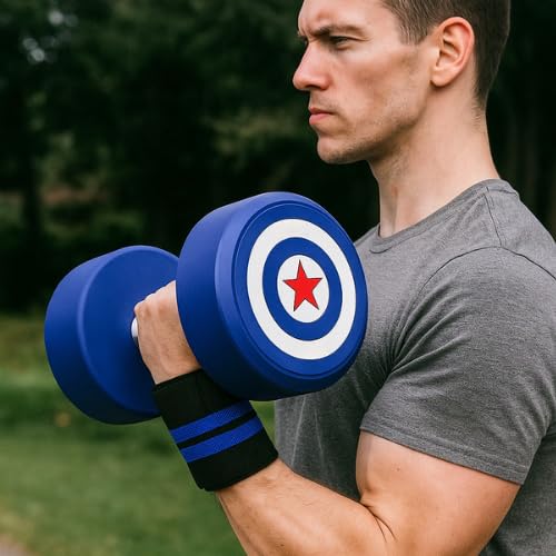 Captain America Dumbbells 2.5KG UPTO 12.5KG Set of 2 - Blue
